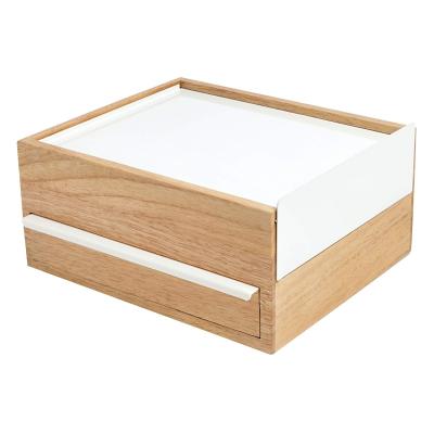 Chine Modern Keepsake Storage Jewelry Organizer Hidden Wooden Compartment Drawers Ring Jewelry Box à vendre