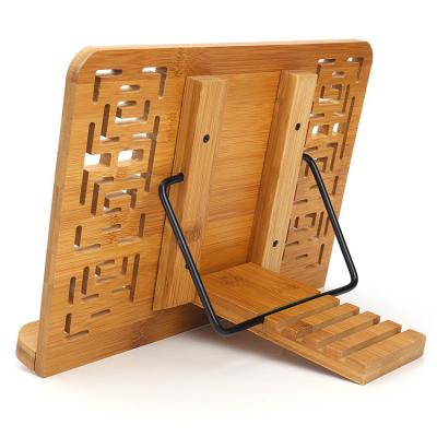 중국 Bamboo Wooden Adjustable Open Book Reading Stand Adjustable Book Reading Stand 판매용