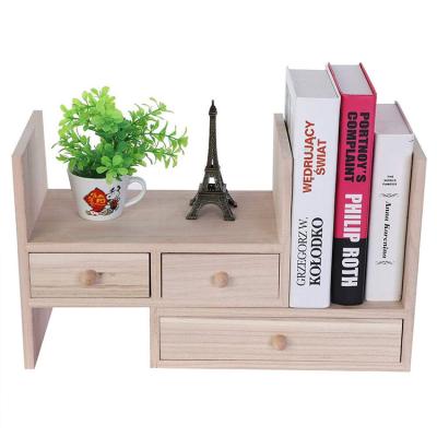 China Kids Book Wooden Detachable Desktop Bookshelf Makeup Organizer Table Storage Cabinet en venta