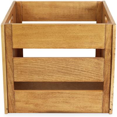 China 2021 New Good Quality Cheap Price Wooden Record Crate holder Wooden Record Crate à venda