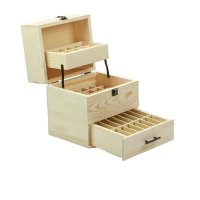 China Customizable Hot Selling Creative Handmade Wooden Essential Oil Storage Box With Partition en venta