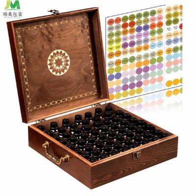 China 25 Slots Private Label Essential Oil Storage Box Packaging Wood Gift Box Te koop