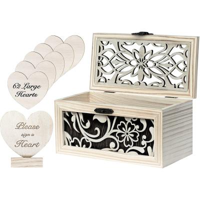 Chine New Wooden Gift Wedding Supplies Sign Wedding Guest Book Hollow-Out Business à vendre