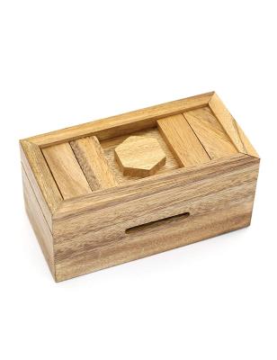 Κίνα Home Decor Arts and Crafts Unique Wooden Money Case Holder Puzzle Gift Boxes Challenging Puzzle Brain Teasers Wooden Gifts Box προς πώληση