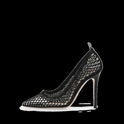 China Height Increasing Cyan 2021 Fashion Design Women Pump Heels Ladies Nets Mesh Pointed Toe Stiletto Heels Shoes Women High Heel Shoes for sale