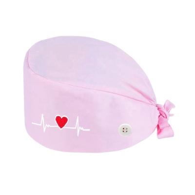 China Breathable Comfortable Unisex Surgical Hair Cap Cotton Beauty Salon Clinic Pet Shop Pet Shop Care Work Hat Scrub Hat for sale