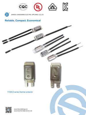 China o protetor/Thermal térmicos do motor de 17AM-D 65C cortou o interruptor à venda