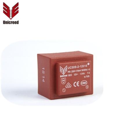 China Power isolation ei30 12v 1.5va encapsulated transformer pcb mount power use 230v encapsulated transformer for sale