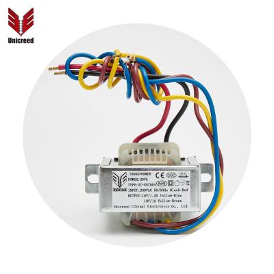 China Electronic Equipment E-I Power Transformer 230V Step Down AC 20VA To 18V 1.2A 12V 1A Transformers for sale