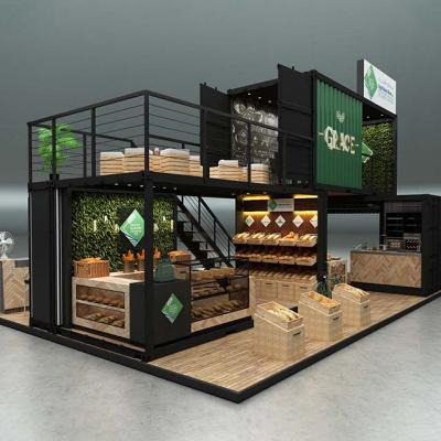 China 20ft 40ft modern detachable container luxury bar restaurant prefab container flat pack for sale