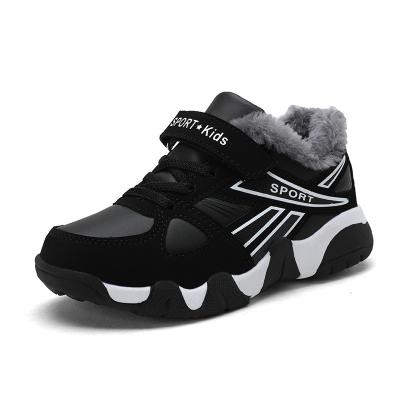 China Around 2022 size 28 babies winter snow casual sports warm light furry plus velvet kids sneaker school children on sale for sale