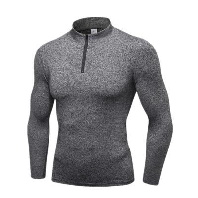 China Custom Made Antibacterial Wholesale Breathable Compression Long Sleeve T-Shirt Coat For Men's Jacket for sale