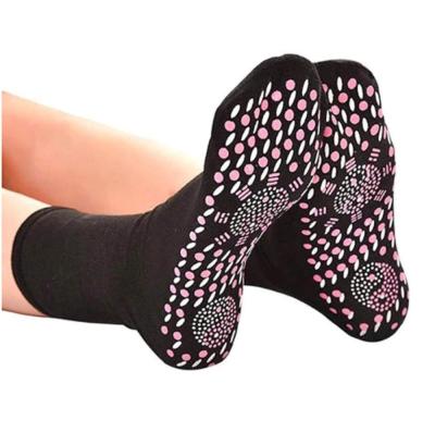 China Health Antibacterial Massage Comfortable Physiotherapy Tourmaline Heated Socks Women for sale