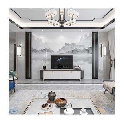 China Modern Minimalist Modern Minimalist TV Slab Marble Wall Stone Light Living Room Background Wall Dish Rock Decoration Cabinet Slab for sale