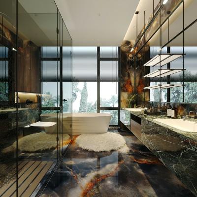 China Modern 3d Modern Bathroom Tile Bathroom Wall Tile Artificial Marble Textured Slate for sale