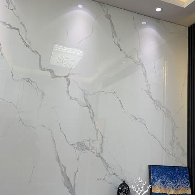 China Wholesale Price Large Contemporary Chinese Jumbo White Artificial Quartz Calacatta Extra Large Size Supplier Stone Slabs For Kitchen Countertops for sale