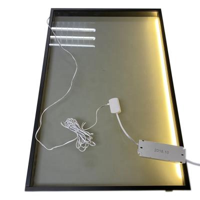 China Hot Products LED Glass Frame Mirror Shelves Lamp Cabinet LED Aluminum Frame Door Frame Customized Wardrobe Glass Aluminum Profile for sale