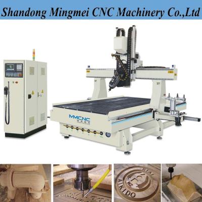 China ATC Disc Tools Changing 4 Axis CNC Router With Rotary Axis 180 Degree MMCNC MM1325-4A-ATC for sale