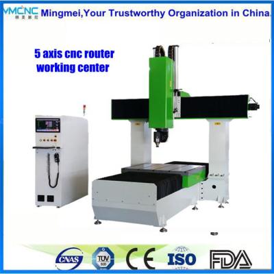 China CNC Aluminum Router 5 Axis 5D Profile 5 Machining Center for Cutting, Milling Drill Holes, Splines on Fiberglass, Solid Wood, Plastic and Aluminum for sale