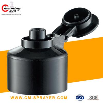 China 20mm 24mm 28mm Black Flip Top Caps For Bottles 50ml 100ml 22/400 38-400 for sale