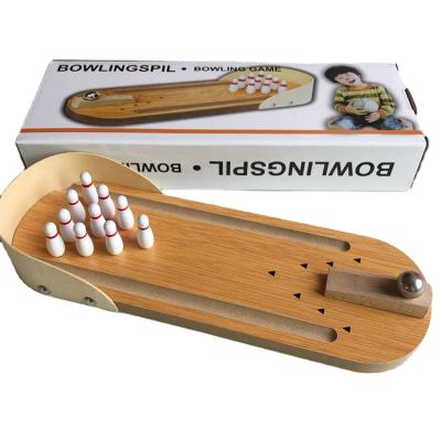 China Indoor Bowling Toy Classic Desk Ball Board Toy For Kids Bowling Mini Bowling Wooden Desktop Tabletop Toys For Children for sale