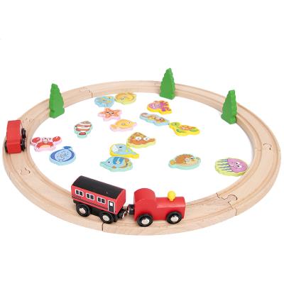 China Slot Toy Fishing rail transit scene combination rail children's toy car children's toy wooden track disassembly for sale