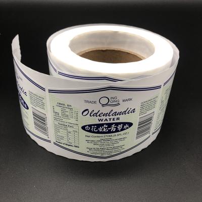 China Factory Price Self Adhesive Paper Roll Custom For Wine Sticker Drinks Sticker Labels for sale