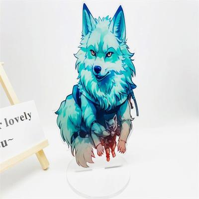 China Promotiom Gift Custom Acrylic Standee Display Stand Cartoon Rainbow Painted Acrylic Stand for sale