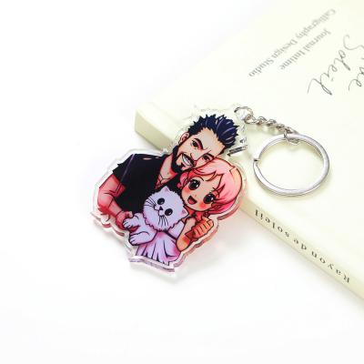 China Promotion Gift Cartoon anime character Acklie keychain Customized Marvel compartmentalization for sale