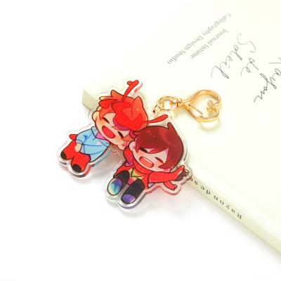 China Promotion Gift Wholesale Manufacture Acrylic KeyChain Custom Printed Acrylic Charms for sale