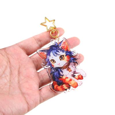 China Promotion Gift Trending Letter Pencil Charm Round Tassel Resin Epoxy Make Your Own Anime Glitter Hologram Keychain Custom Acrylic Charm for sale