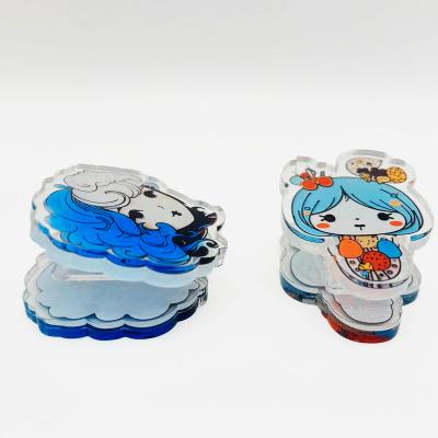 China Promotion Gift Acrylic Animal Hair Clips Custom Your Own Anime Design Cute Plastic Paper Clip for sale