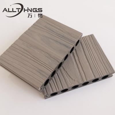 China New Asian second-generation wpc extrusion terrace 3D extrusion gray embossing composite flooring for sale