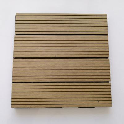 China Asian card buckle balcony 300* set 300 mm interlocking wpc wood diy composite pool tiles outdoor decking for sale