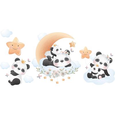 China Balloon Panda Kindergarten Nursery Decoration Stickers Baby Room Kids Room WALL STICKER Moon Cloud Star DIY Wall Sticker Lovely for sale