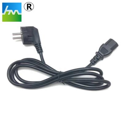 China Good quality home appliance factory sale European standard 2 pin plug extension cord Eu power cord cable C13 for sale