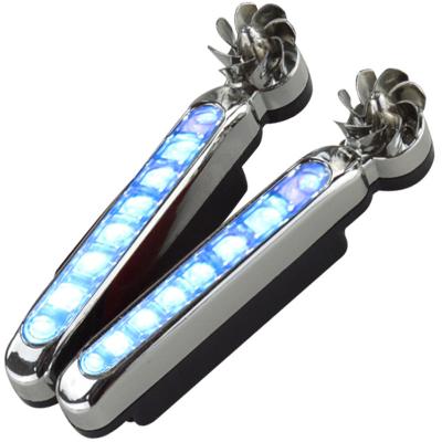 China Universal Car 8 LED Car Headlight DRL Light Lamp Daytime Running Light Wind Powered Auto Headlight 8 LED Without Wire Wind Power for sale