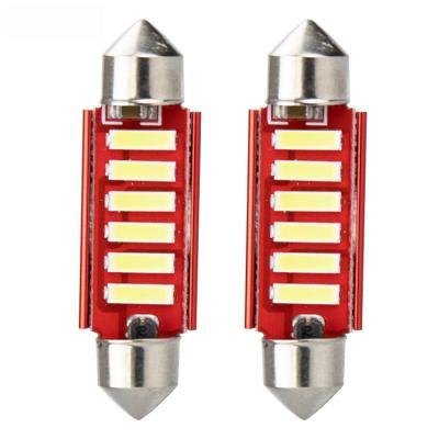 China Red case 12v 24v led car roof light festoon c5w 4smd 6smd 7020 31mm top dome light reading lamp for sale