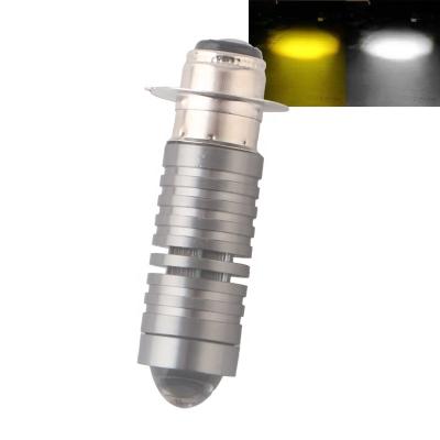 China Super Bright White And Yellow Beam High Low Beam Motorbike/Electric Cars Motorcycle Headlight Bulb Main Light 12V P15D H6M LED Fog Light for sale