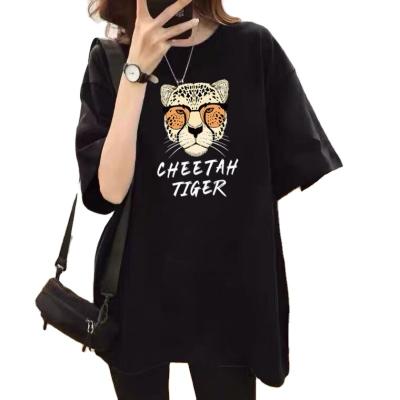 China wholesale Anti-wrinkle Cotton T-shirt Fashion Casual Printed Pattern Women's T-shirt 100% Breathable T-shirt for sale