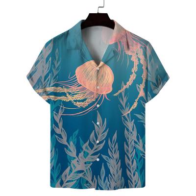 China Designer Anti Shrink Mens Printed Shirts Fashion Trend Men Plus Size Shirts for sale