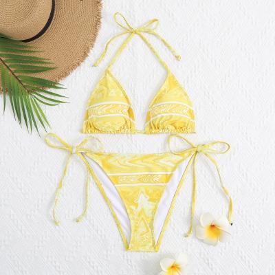 China Wholesale custom made luxury plus size bikini letter print designer Swimsuits Famous Brands woman sexy swimwear swimwear for sale