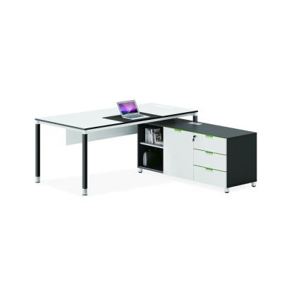 China Modern Manager Desk With Drawer Desk L Shaped Table President Desk Office Desk Executive Office Furniture for sale