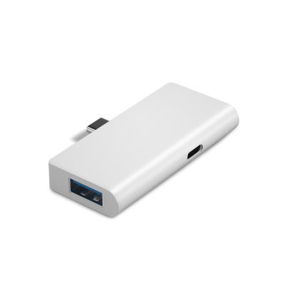 China Type-C Enabled Devices Type C Adapter With 3 Ports USB 3.0 PD Charge For Macbook iPad Huawei Samsung Phone for sale