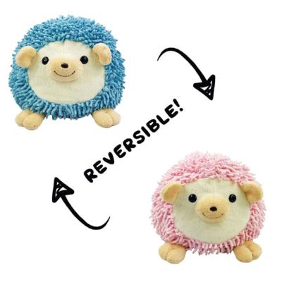 China 1 1 Toy Hedgehog Doll Double Side Reversible Stuffed Plush Doll for sale