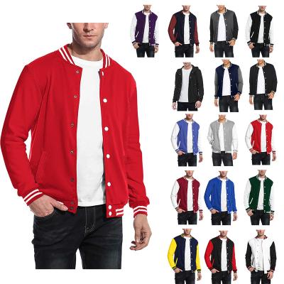 China Breathable Wholesale Men Fashion To College Baseball Sport Wear Blank Jackets Cotton Causal Slim Fit Bomber Jacket for sale