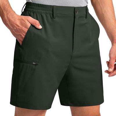 China Custom Outdoor Anti-Wrinkle Mens Casual Running Shorts Stretch Work Golf Quick Dry Rise Shorts With 6 Pockets For OEM for sale