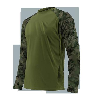 China Antibacterial Sun Protection Moisture Polyester Fishing Wear Men's Long Sleeve Mesh Vented Uv Fishing Shirts 2023 Training Wear Mens Clothing for sale