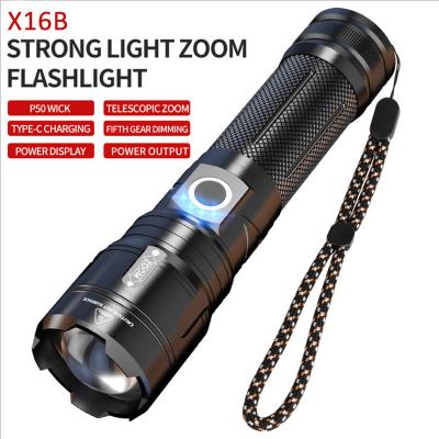 China 1000 Lumen Emergency Tactical Flashlight Waterproof Military Chargeable Portable For Self Defensive for sale