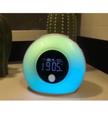 China 2020 New Cartoon Design LED Alarm Clock Kids Night Light with Wireless Speaker for sale